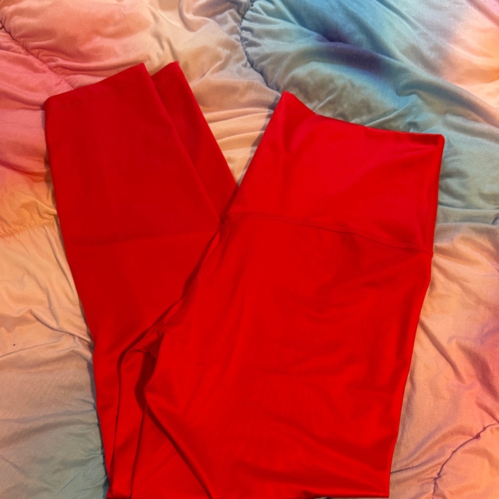 Bright Red High-Waist Leggings Aerie